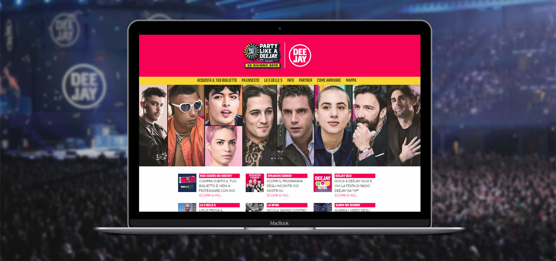 Realizzazione siti internet Festa Radio Deejay - Unique