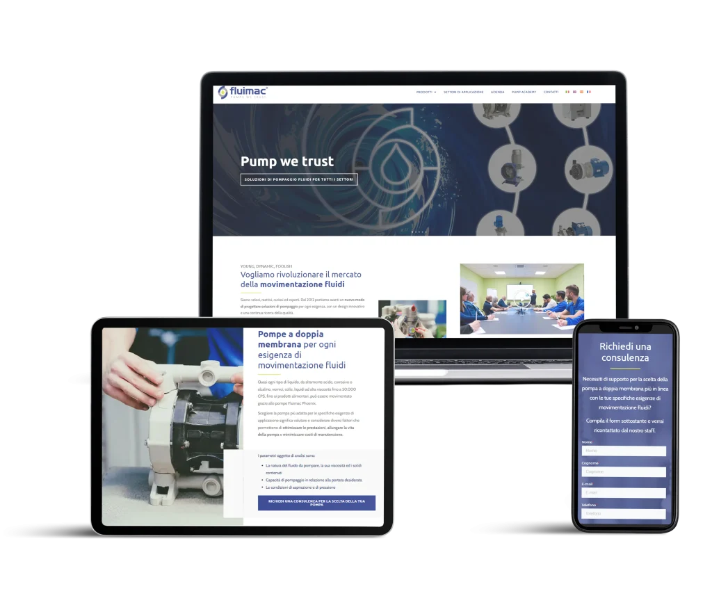 Fluimac, Sito Web Multilingua, ottimizzato SEO
